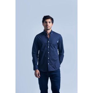 Camisa Lisa Regular Manga Larga Hombre Hummer