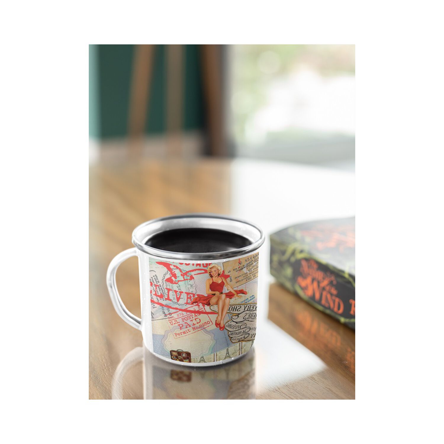 Taza Enlozada Lechera Carta Postal Vintage image number 2.0