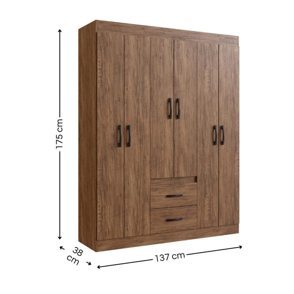 Clóset Home Mobili Closet 6 Puertas Riveira / 6 Puertas / 2 Cajones image number 5.0