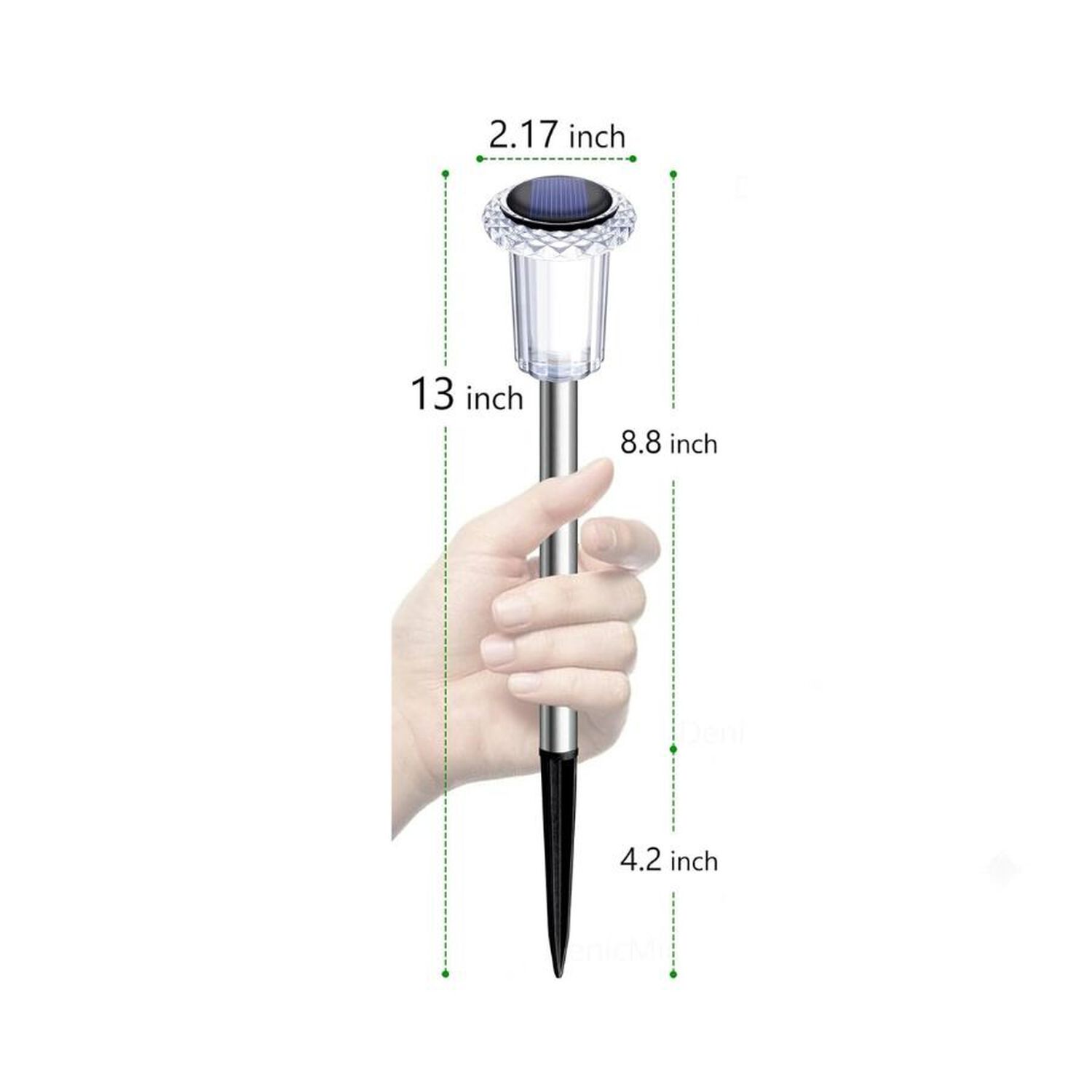 Pack 5 Luces Solares Jard&iacute;n Estacas Led Exterior Impermeable image number 2.0