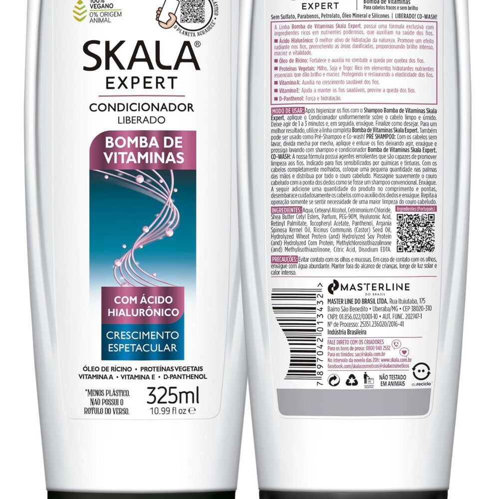 Kit Shampoo Y Acond Bomba De Vitaminas Skala Expert 650ml image number 4.0