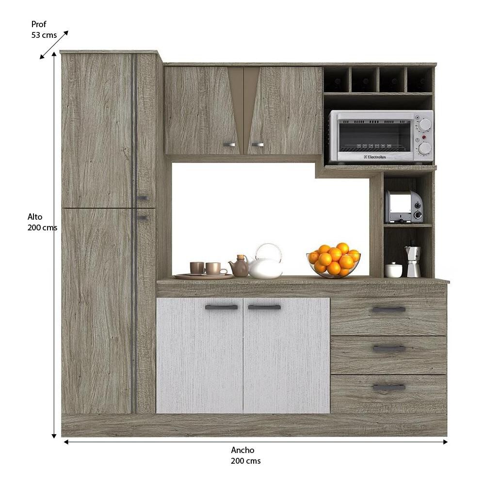 Mueble De Cocina Casaideal New Lorena / 6 Puertas / 3 Cajones en Oferta |  Hites.com