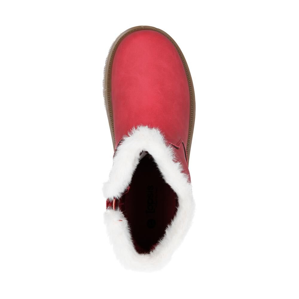 Bota Infantil Topsis Burgundy image number 4.0