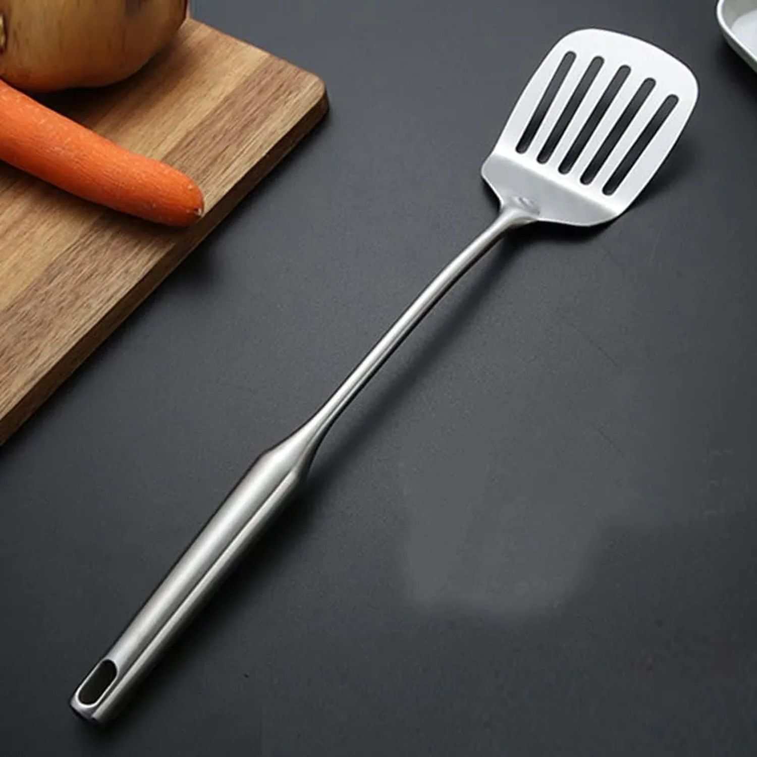 Espatula Ranurada De Cocina Wens 39cm Acero Inoxidable image number 1.0