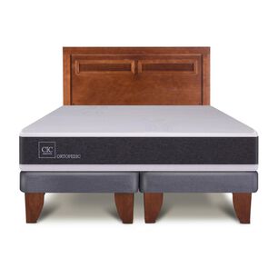 Cama Europea Cic New Ortopedic / 2 Plazas / Base Dividida + Respaldo