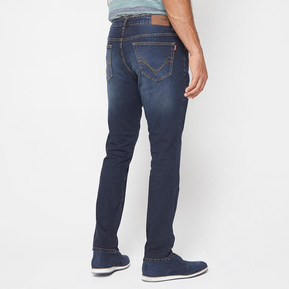Jeans Regular Tiro Medio Slim Hombre Peroe image number 2.0