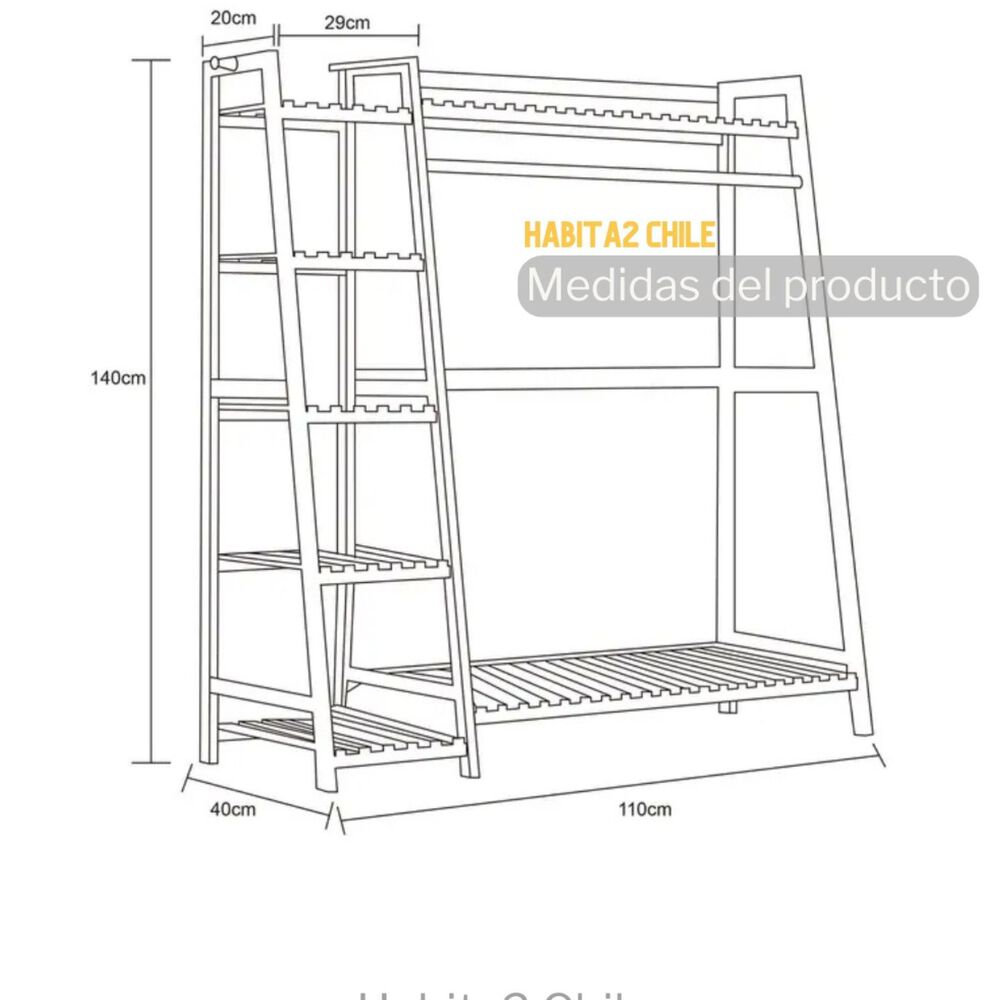 Closet Organizador Bambu image number 5.0