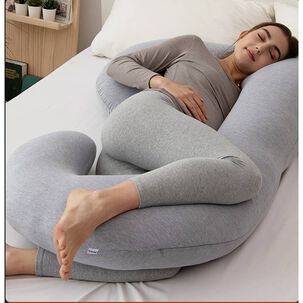 Cojin Almohada Maternal Gris Pre Y Post Natal Funda Extra Suave