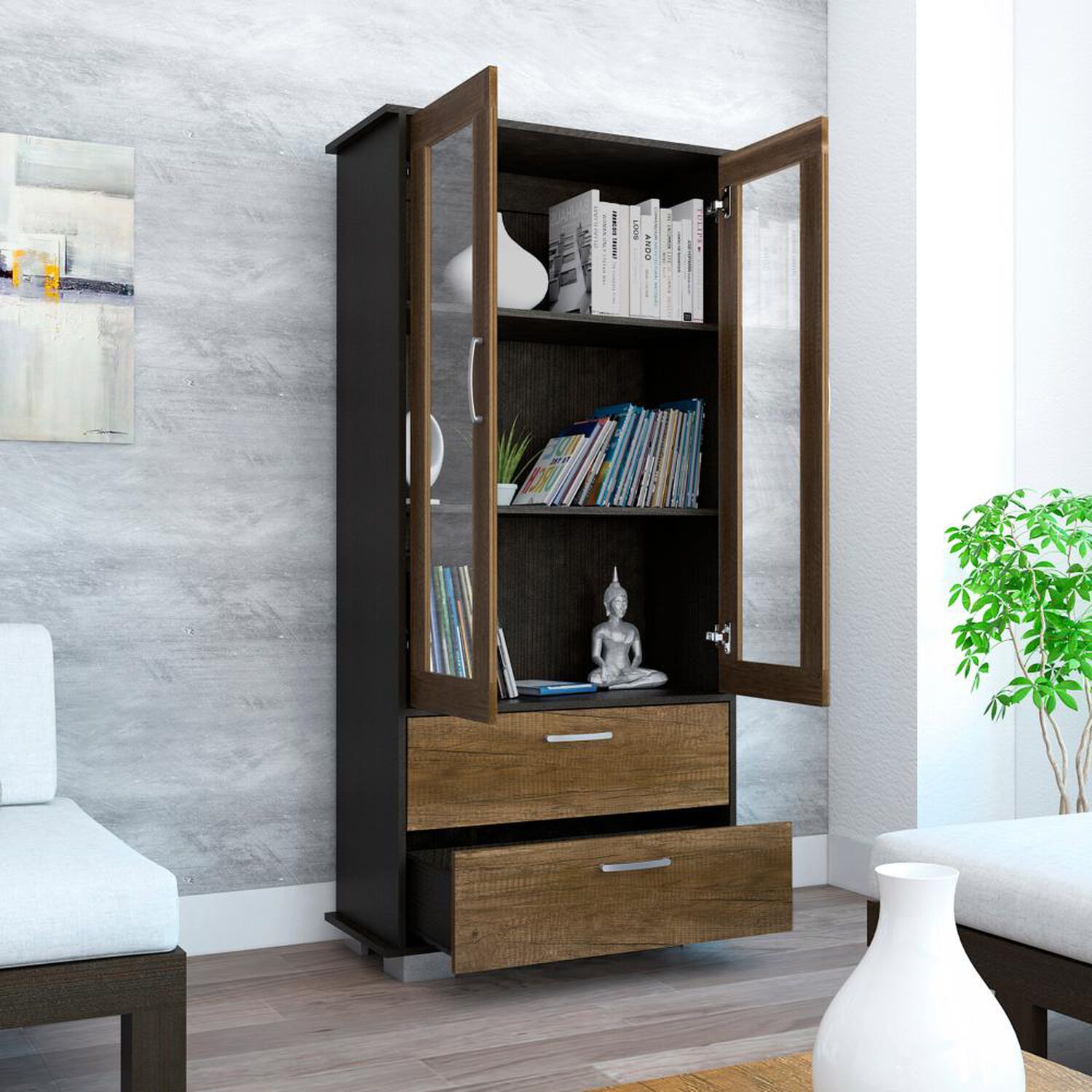 Vitrina Casaideal Classic Color / 2 Puertas / 2 Cajones image number 5.0