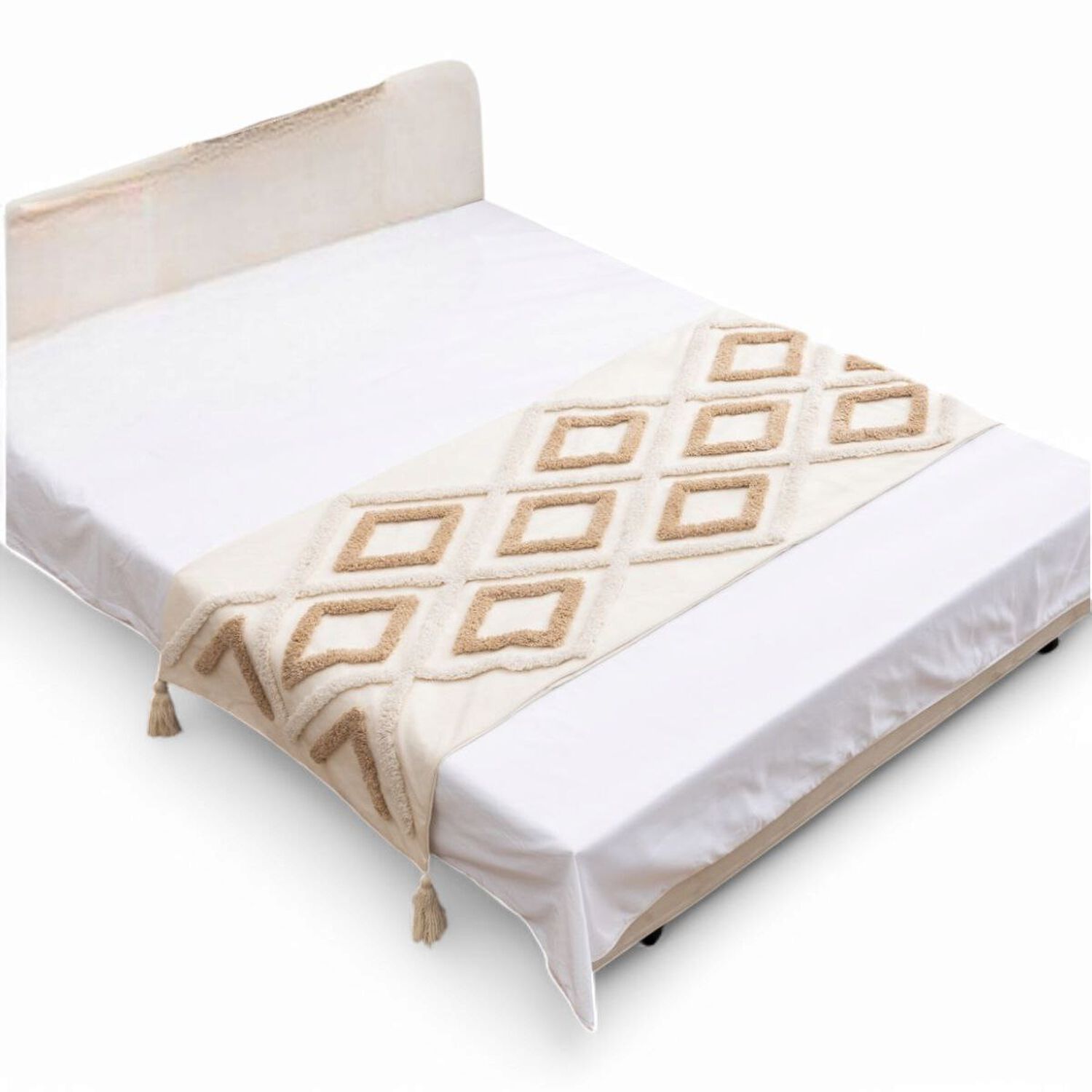 Piecera Boho Para King O Dos Plazas Pie De Cama Medida 210cm X 70cm Pb1-5 image number 0.0