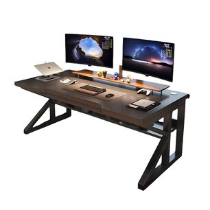 Escritorio De Madera Con Repisa Inferior 140x60x72cm Crown