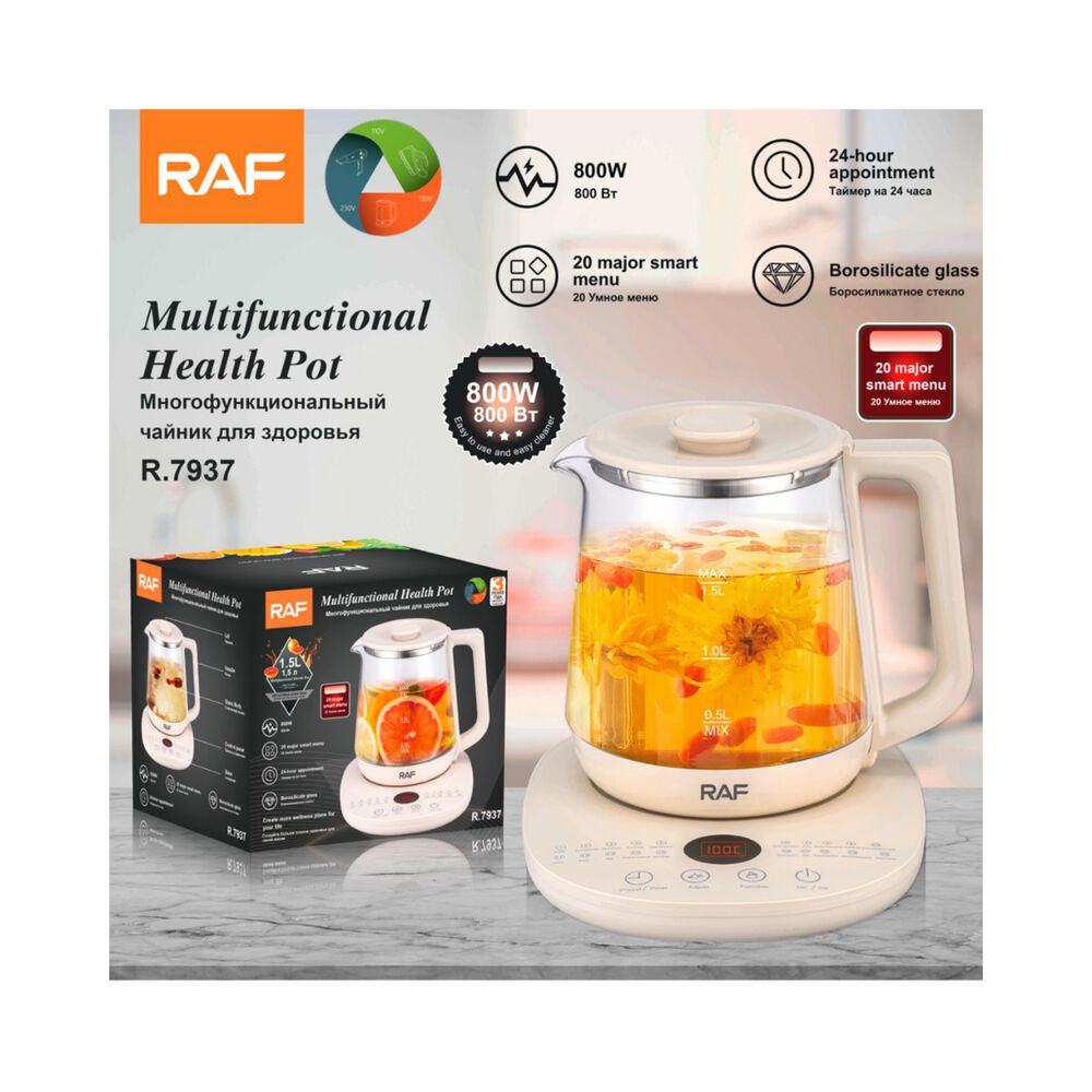 Hervidor Eléctrico Para Agua Y Te Raf 1,5l image number 2.0