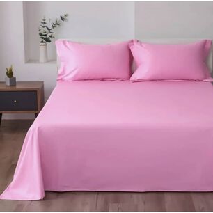 Sabanas De 144 Hilos Tama&ntilde;o King Rosa