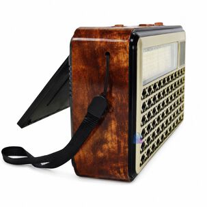 Radio Retro Solar Bluetooth Fm Am Usb Linterna Colores - Ps