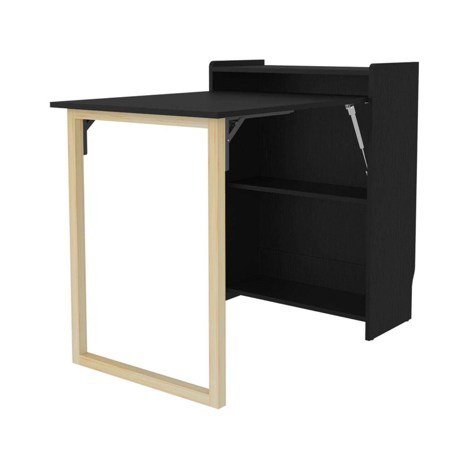 Escritorio Plegable 85,6x101x63x6 Cm Negro image number 0.0