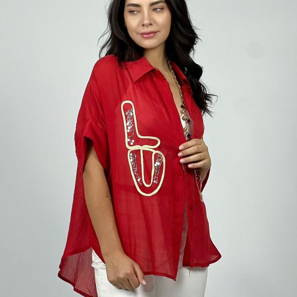 Blusa Bordado Love Con Lentejuelas Enigmática Boutique image number 6.0