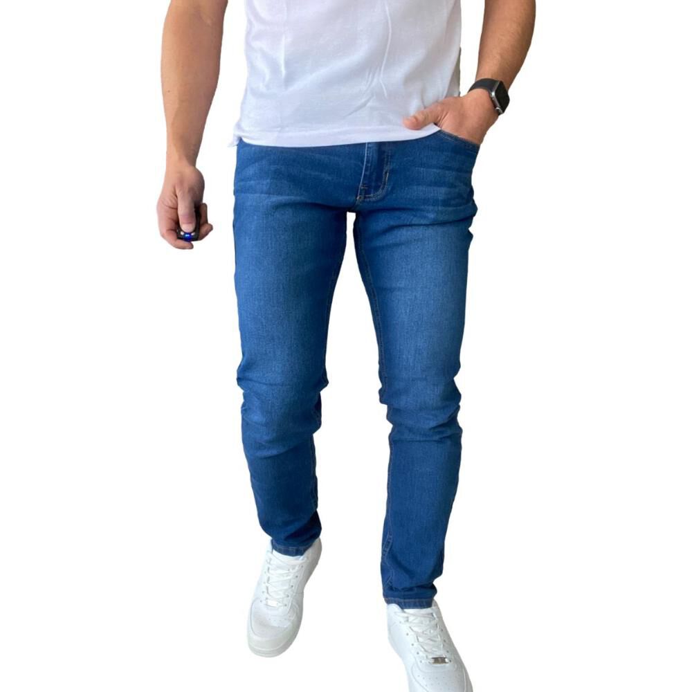 Jeans Hombre Elasticados Slim Azul image number 1.0