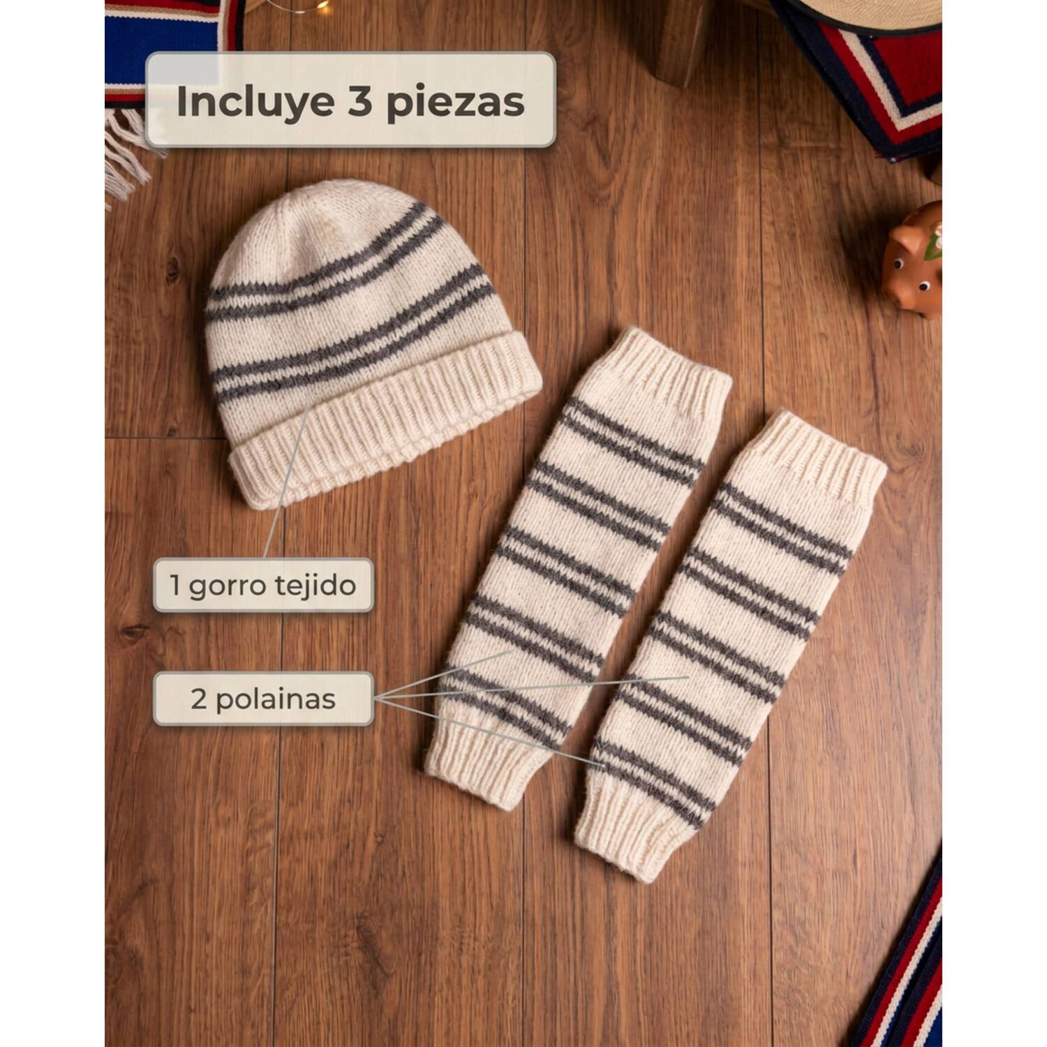 Set Chilote Adulto Gorro Mas Polaina Fiesta Patrias image number 11.0