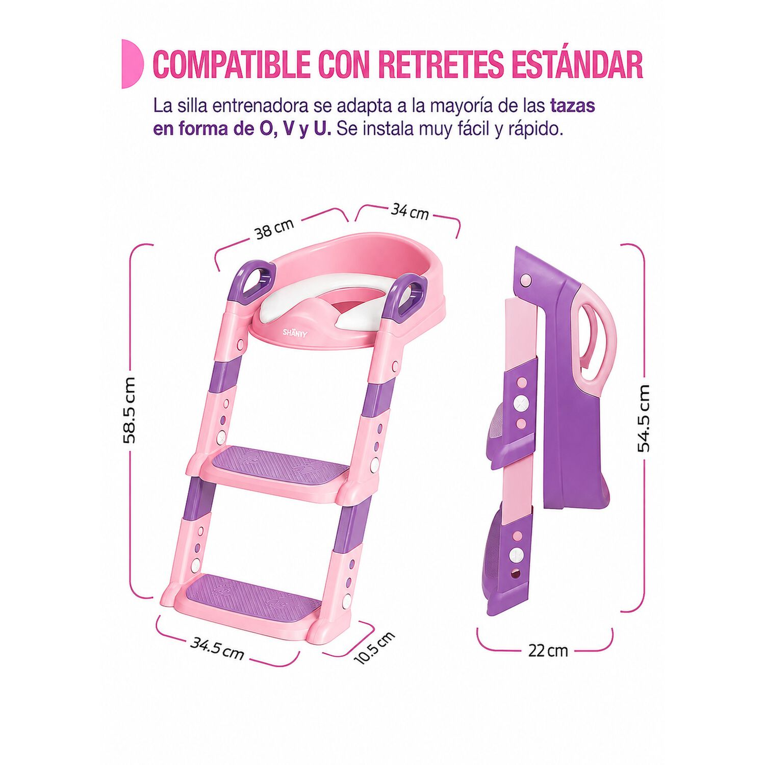 Asiento Adaptador Wc Con Escalera Para Ni&ntilde;os image number 3.0