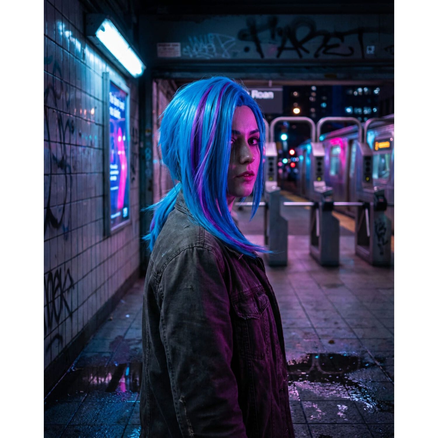 Peluca Jinx Arcane Lol Cosplay image number 5.0