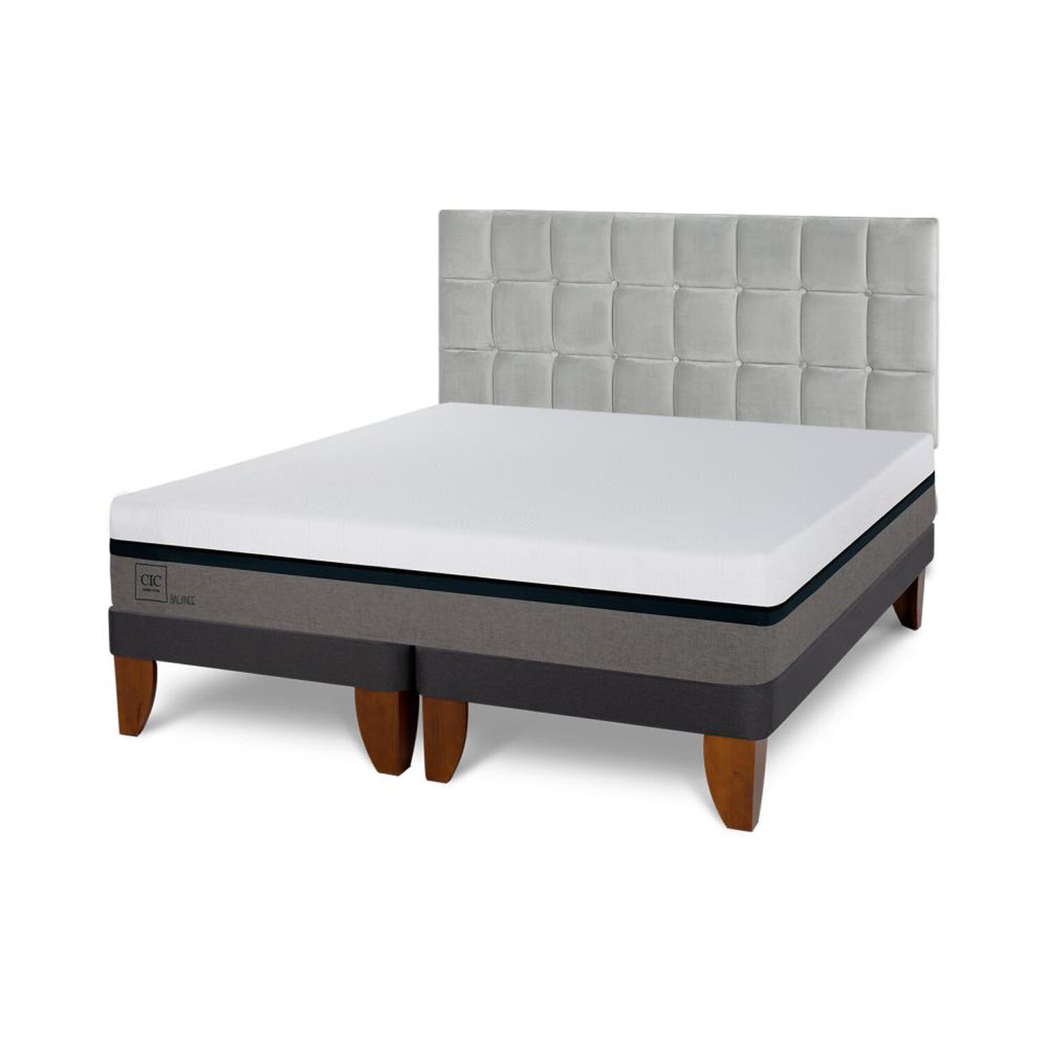 Cama Europea Cic Balance / King / Base Dividida + Respaldo image number 4.0
