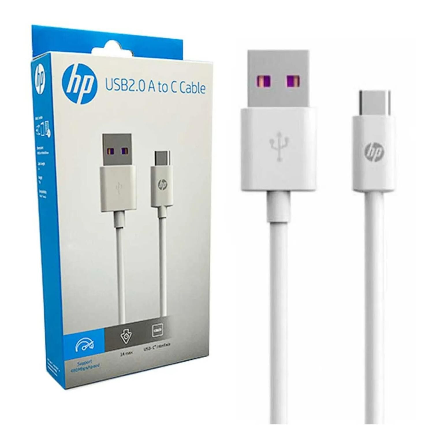 Cable De Carga Usb A Usb C 1mt Blanco Dhc-tc102 image number 1.0