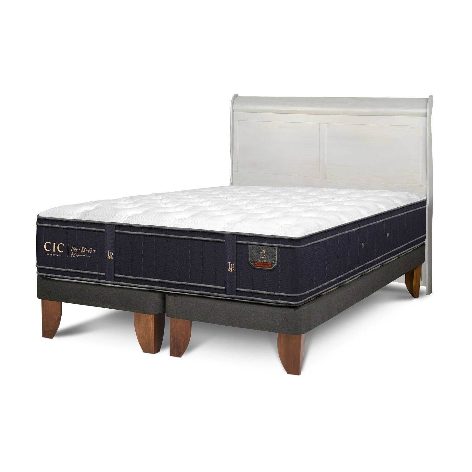 Cama Europea Cic Linea Premium / King / Base Dividida + Respaldo image number 1.0