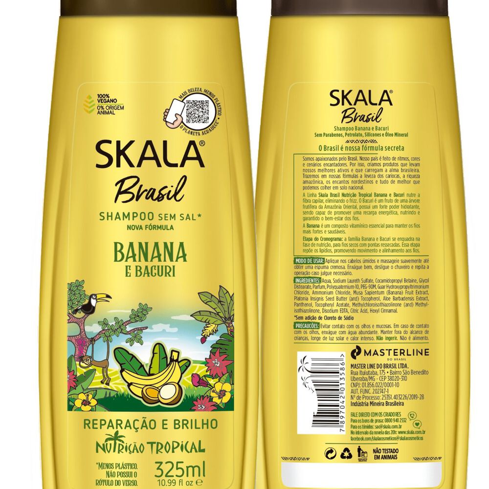 Shampoo Banana Y Bacuri Skala Brasil 325 Ml image number 0.0