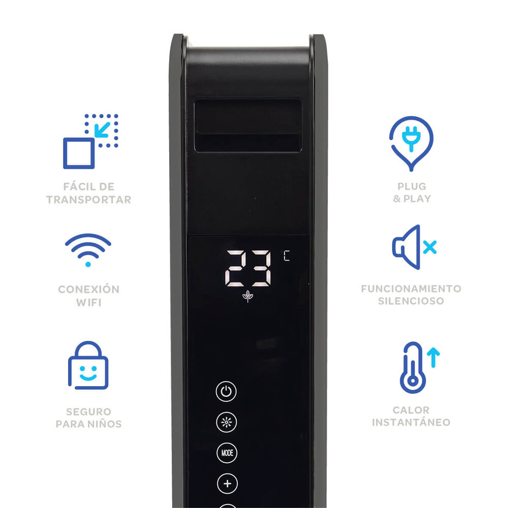 Radiador Calefactor Convector Wifi Digital Starlife 1000-2000w Antracita Primaterm image number 3.0