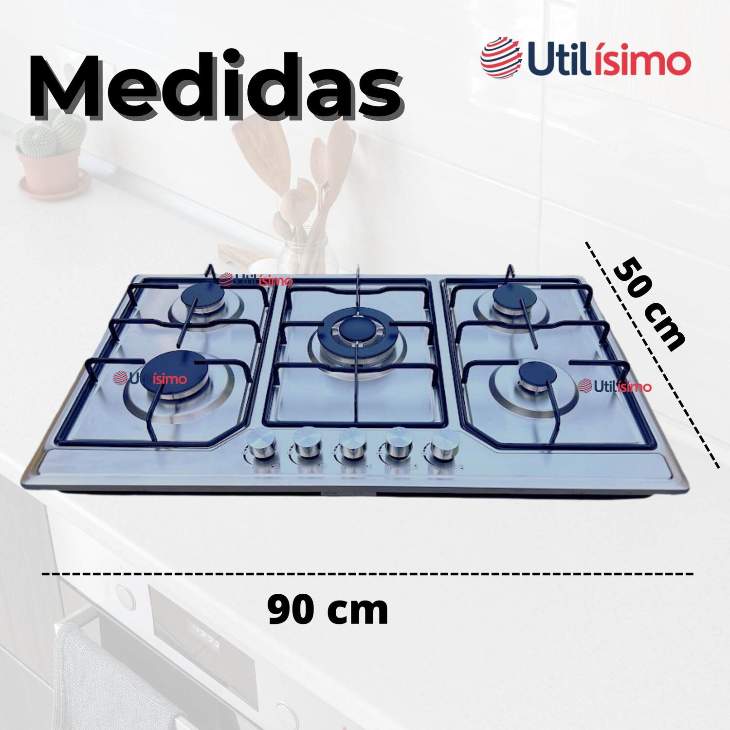 Cocina Encimera Gas Licuado 5 Platos + Kit De Instalaci&oacute;n image number 2.0