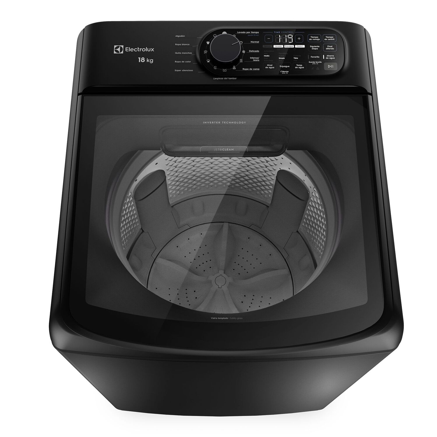 Lavadora Autom&aacute;tica 18kg Carga Superior Inverter Emtl18ib Negra image number 3.0