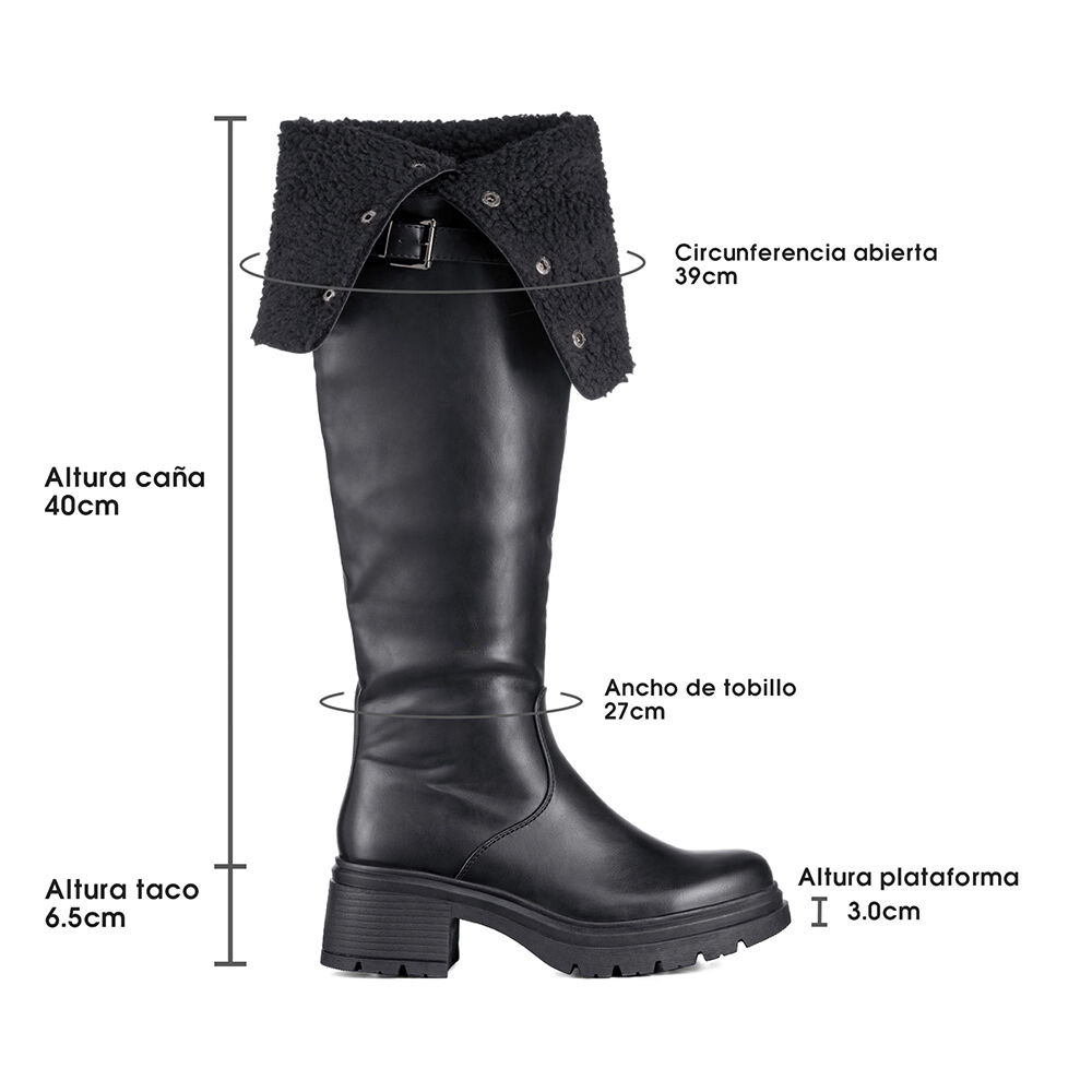 Botas Largas Mujer De Moda Comodo Tacon Grueso Weide Czy615 image number 6.0