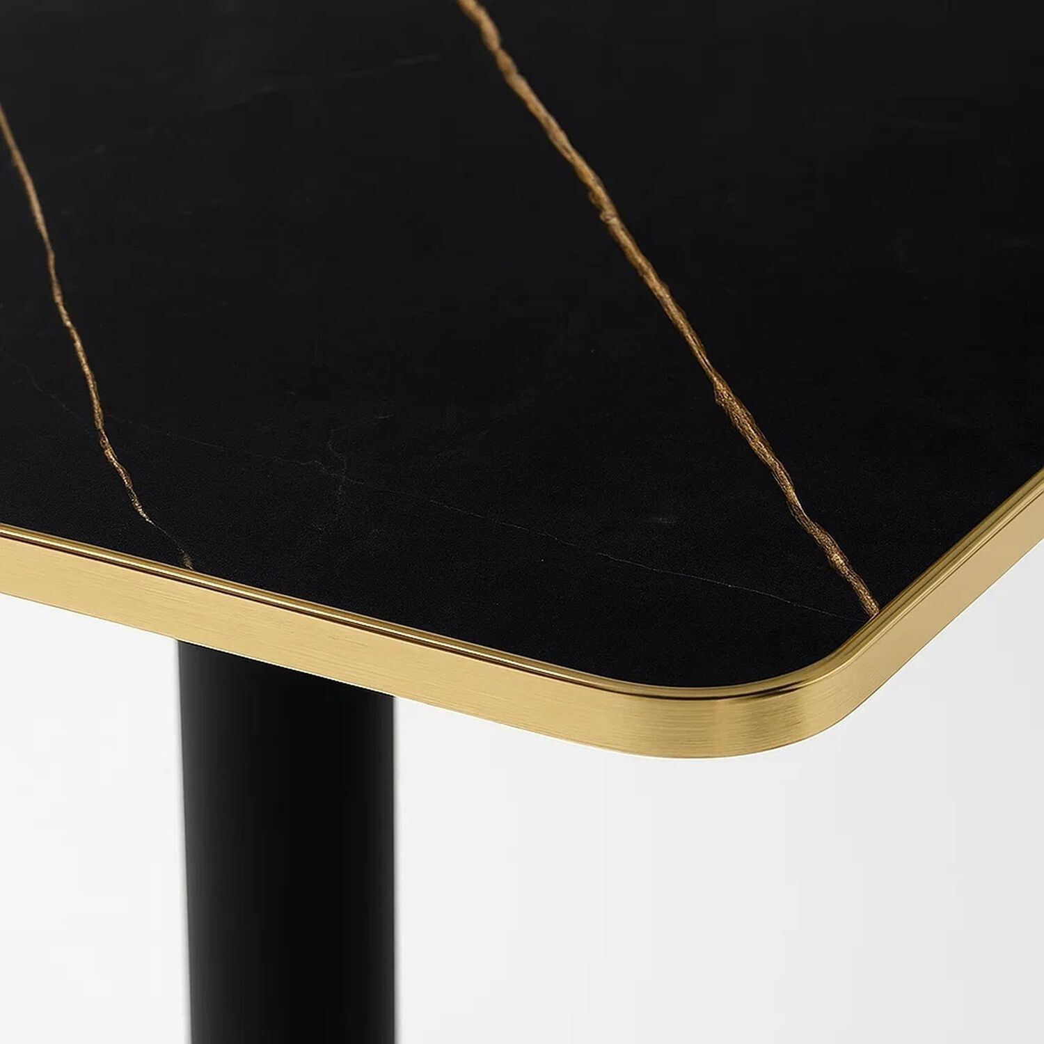 Mesa Luxor De Mdf Efecto Marmol Negro Con Dorado image number 5.0