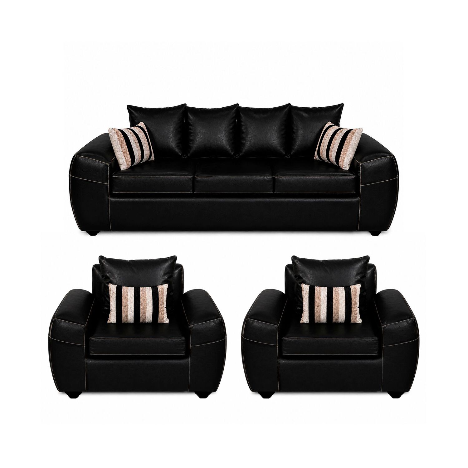 Juego De Living Elegant Detail Houston Pu / 5 Cuerpos image number 0.0