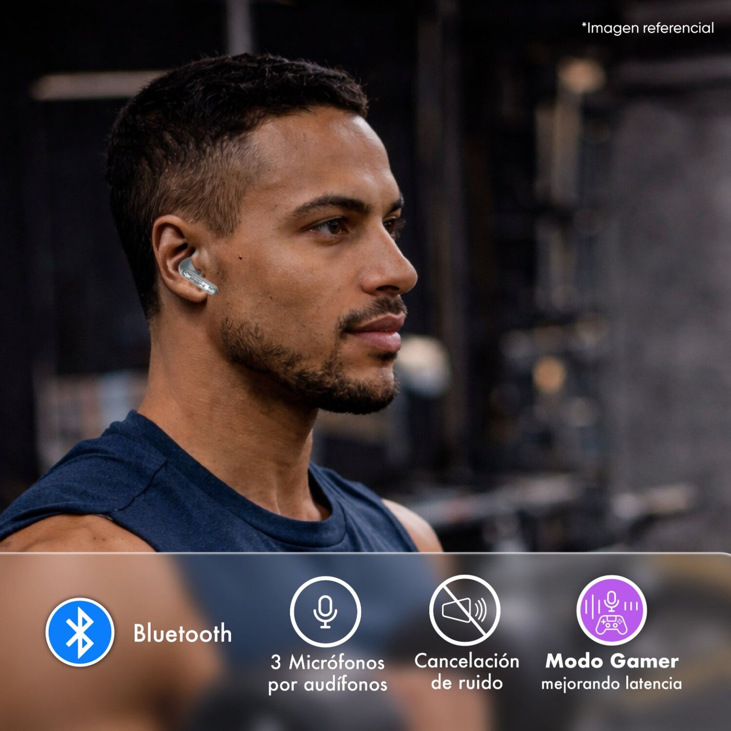 Aud&iacute;fonos Bluetooth In Ear Tws Anc Con App Mgbuds35g image number 3.0