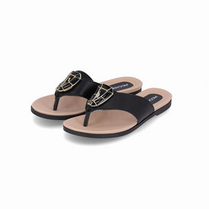Sandalia Mujer Negro/dorado Mari Piccadilly