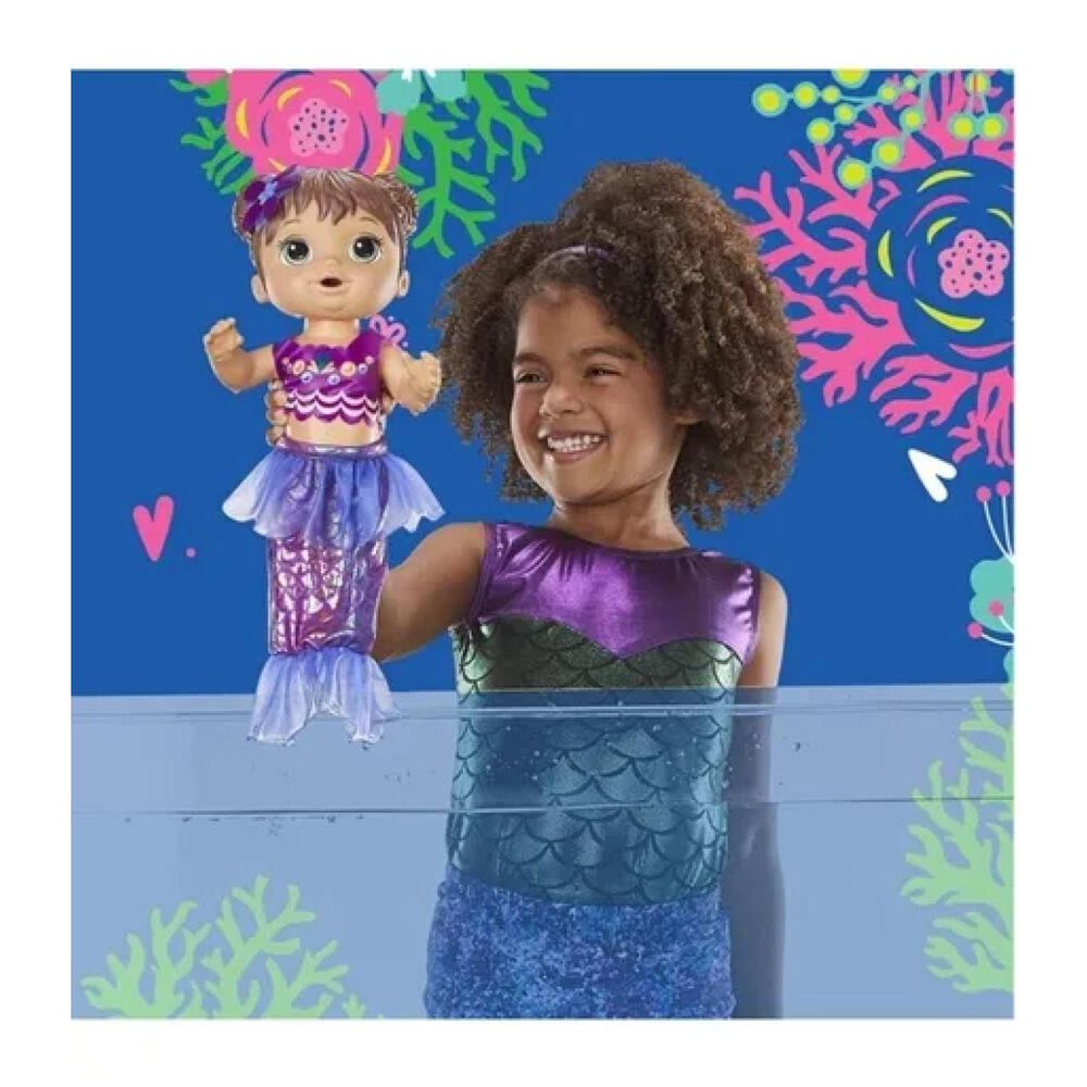 Juguete Muñeca Sirena Castaña Infantil Baby Alive Hasbro image number 1.0