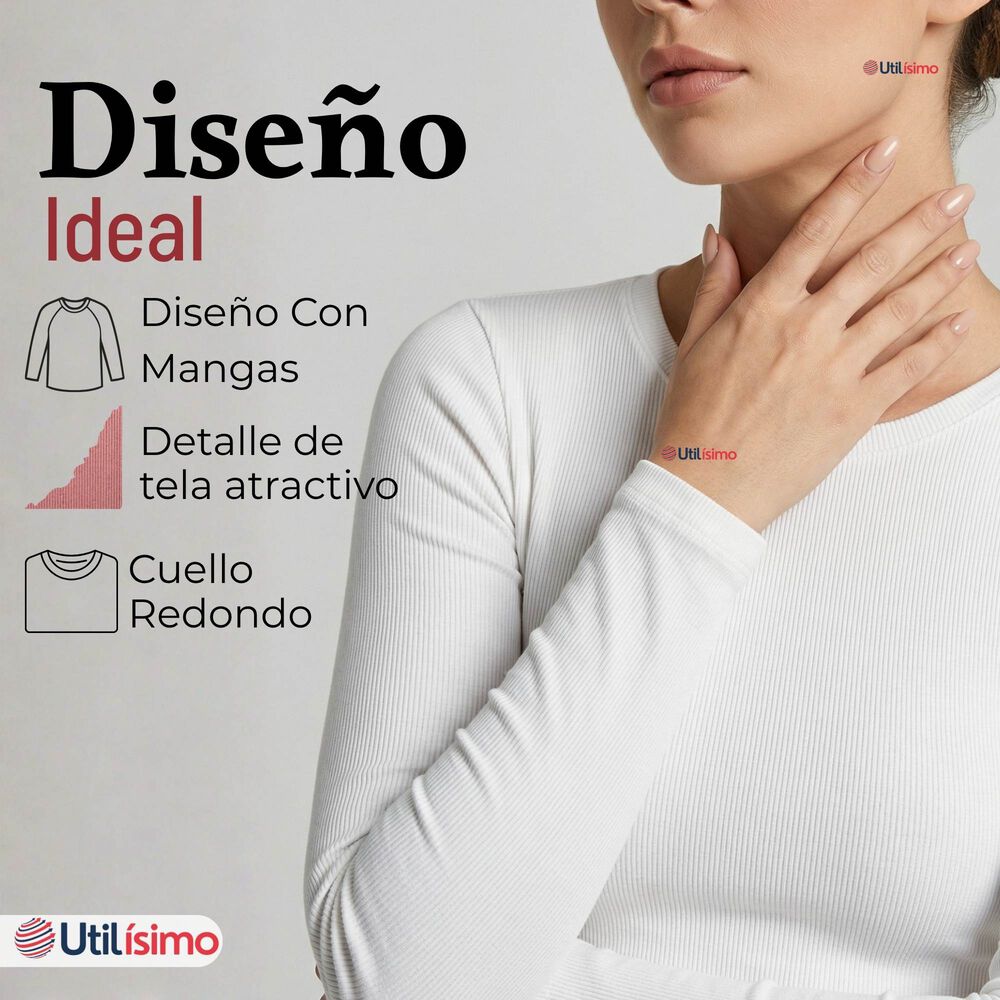 Camiseta Polar Manga Larga Polera Tela Acanalada Colores Surtidos image number 6.0