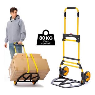 Carretilla De Carga Yegua Plegable Extensible Soporte 80 Kg