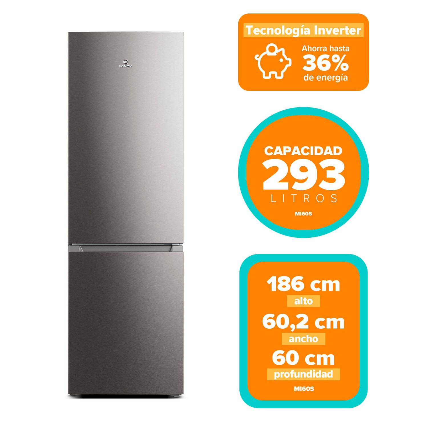 Refrigerador 293l No Frost Bottom Freezer Inverter Mi60s image number 1.0