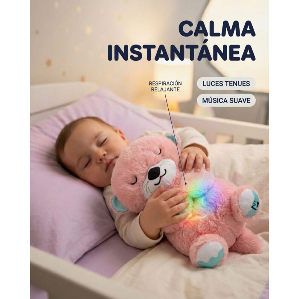 Peluche Nutria Respiraci&oacute;n Relajante Musical Con Luces Bebe image number 7.0