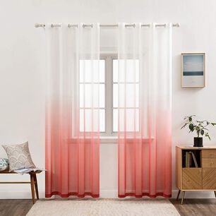 Pack De Visillo Degrade 140x220 Cm Burdeo