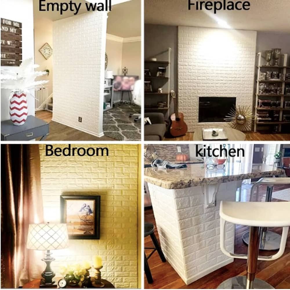 Pack 10 Lamina Papel Mural Autoadhesivo 3d Celeste image number 4.0