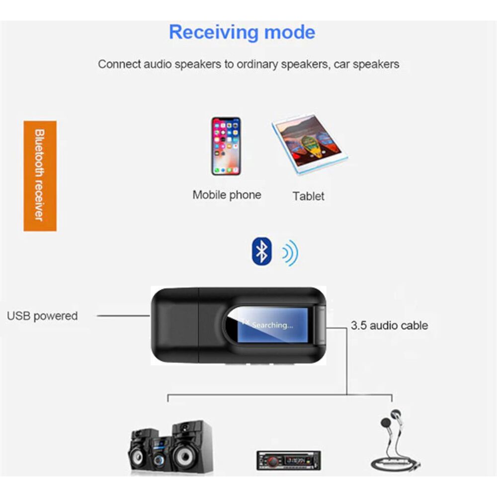 Transmisor Y Receptor Bluetooth De Audio Y Datos Rx - Tx Bt 5.0 Pantalla Lcd image number 9.0