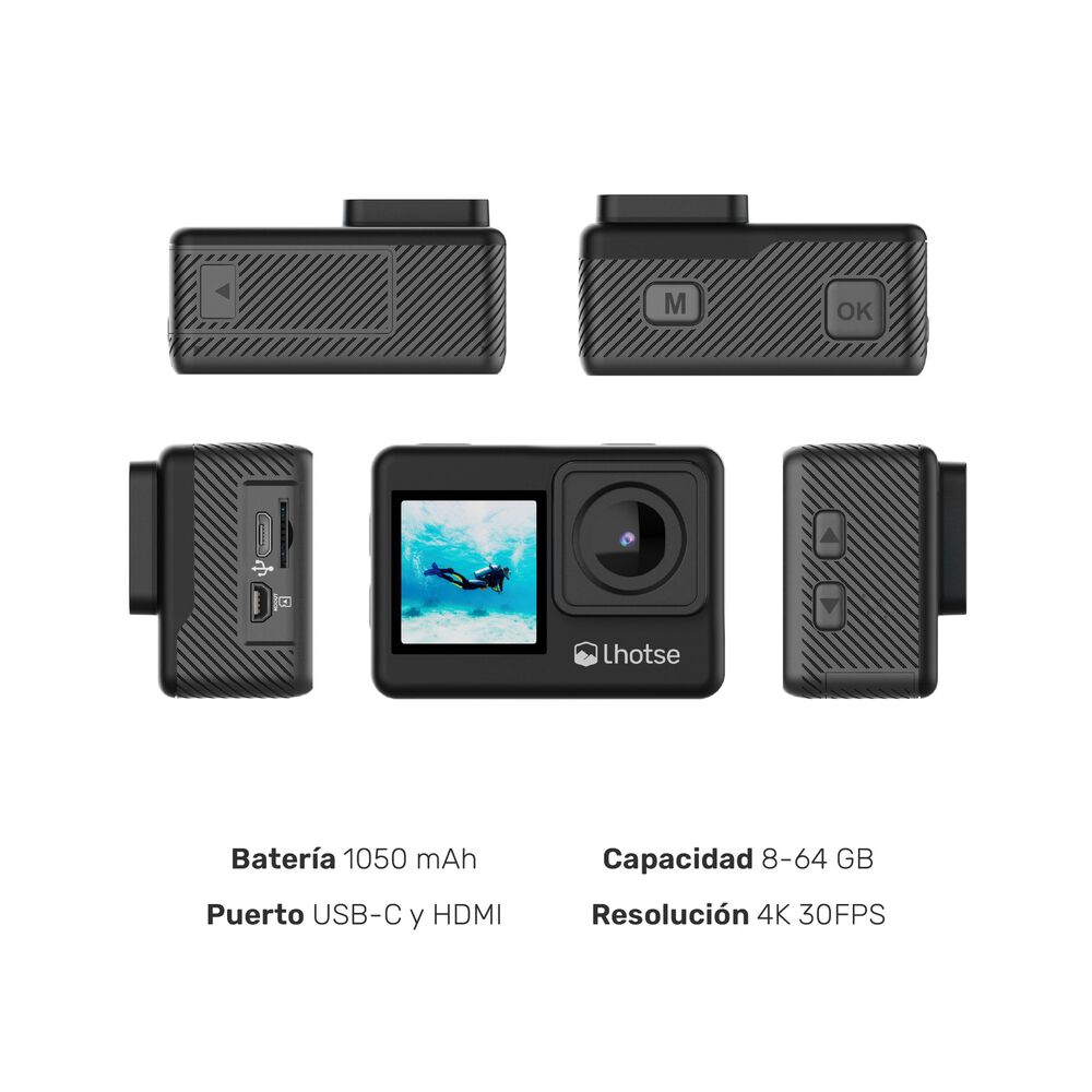 C&aacute;mara De Acci&oacute;n Doble Pantalla 4k 30ftps Xplore Lhotse image number 2.0