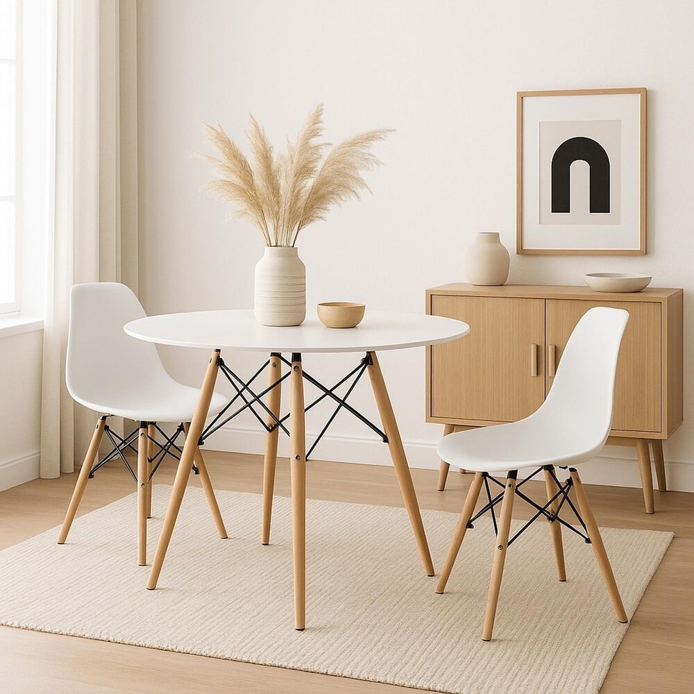 Mesa De Comedor Eames 80cm Redonda - Blanca image number 2.0