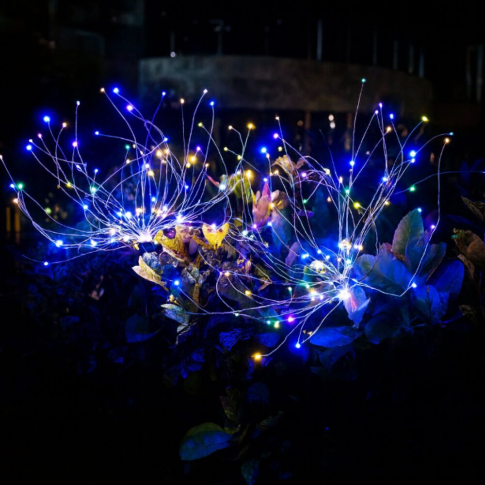 Pack X2 Luces Multicolor Solares Micro Led Fuego Artificial image number 4.0