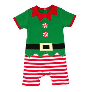 Enterito Bambino Navidad Duende Verde 3-6 Meses