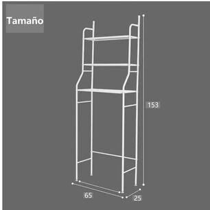Organizador Estante De Lavadora Ba&ntilde;o Metalico Rack 3 Niveles