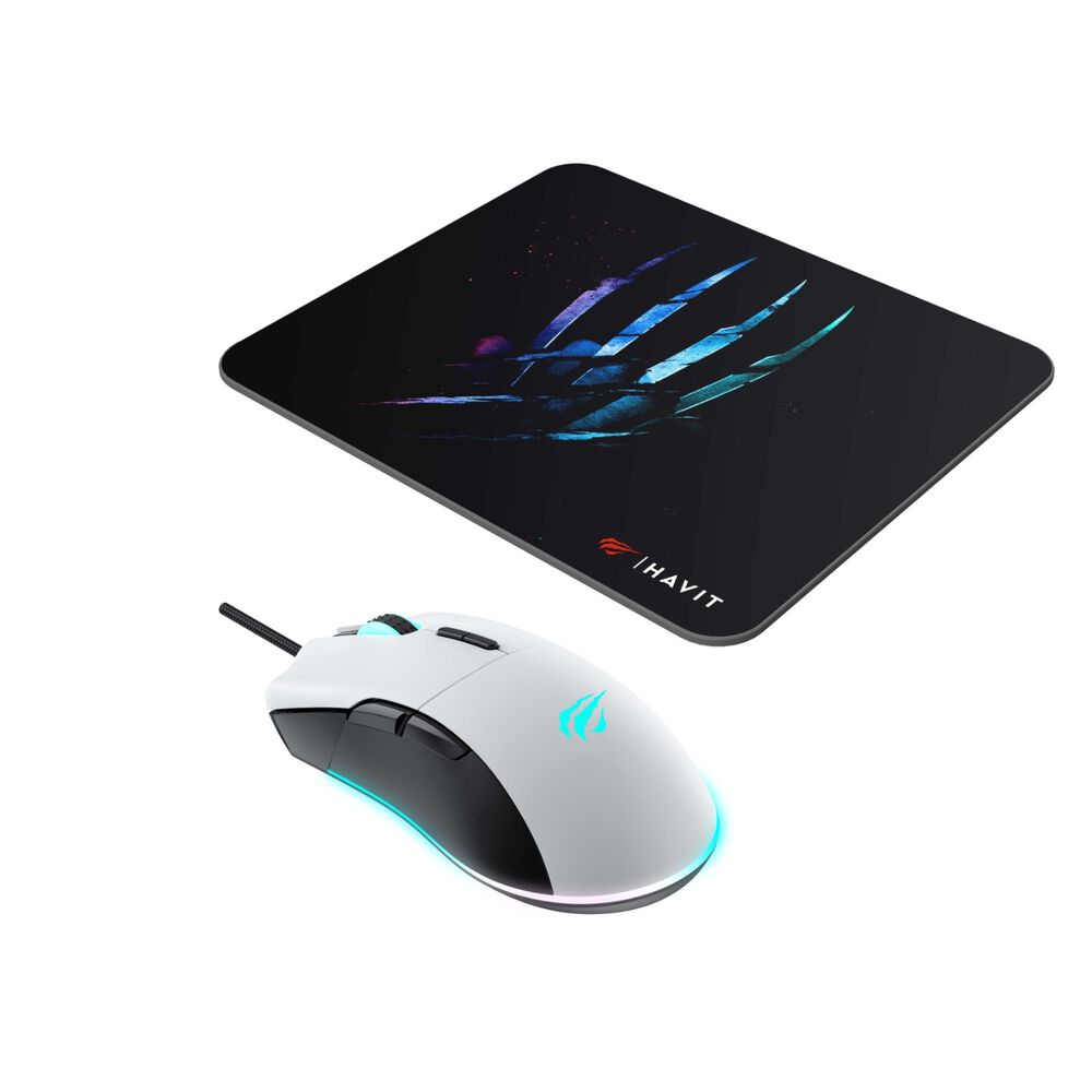 Kit Mouse Gamer 7200 Dpi Rgb + Mousepad 250x210x2mm Ms1037cm image number 1.0